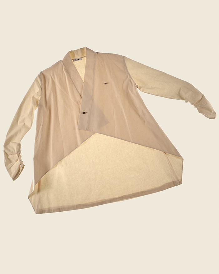 WASHED FINX TWILL SHAWL COLLAR JACKET